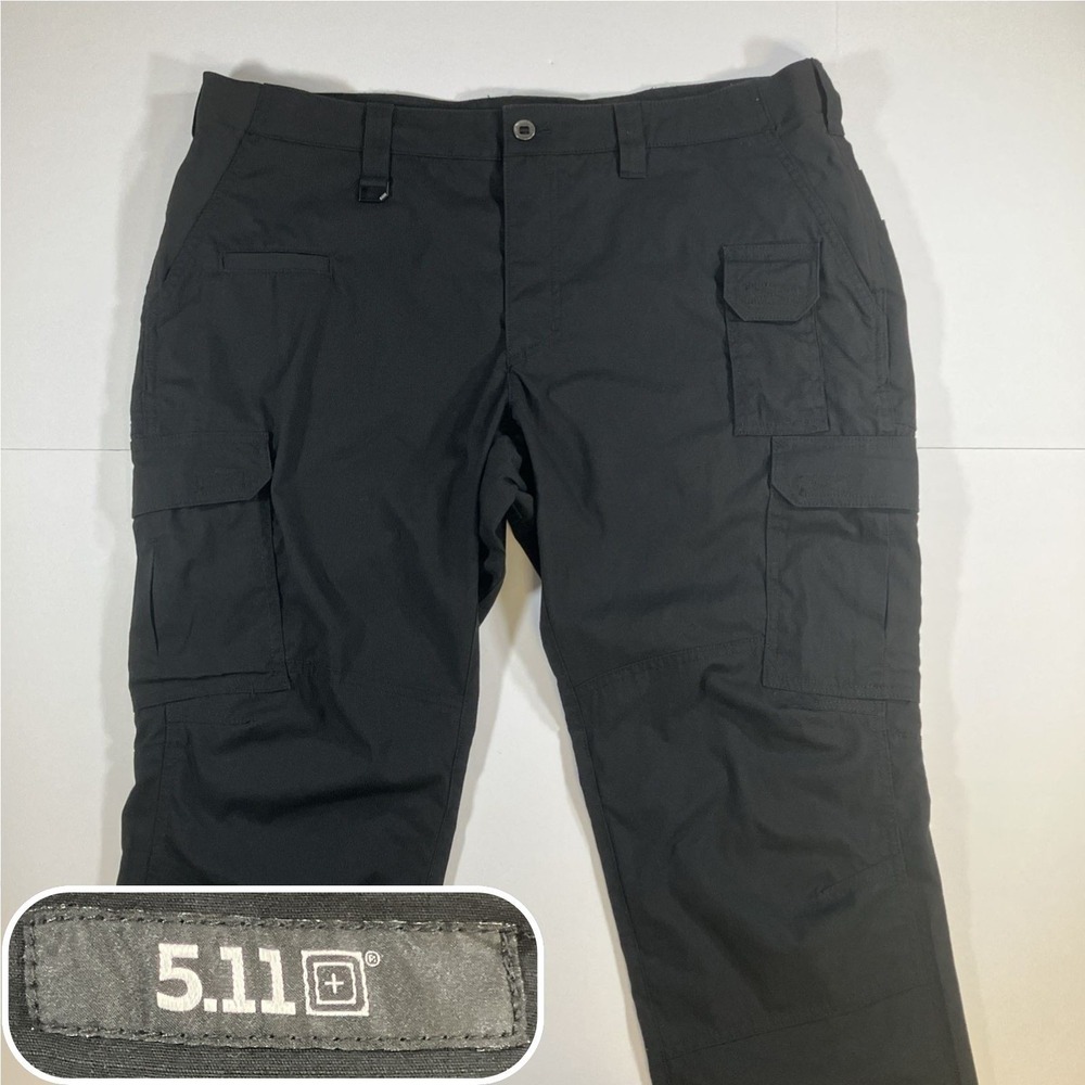 5.11 Tactical ABR Pro Pants Mens 40x30 Black Cargo Ripstop Reinforced Knee